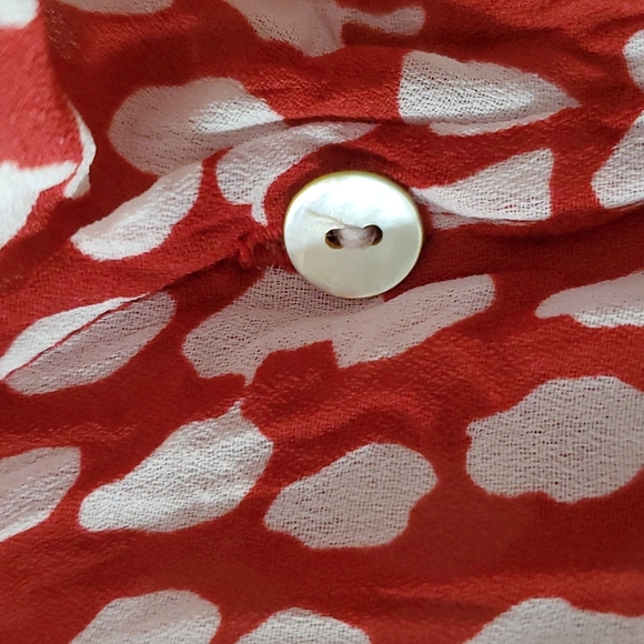 Red ruffled blouse Size M - Picture 4 of 8